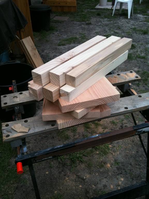 après découpes et poncage