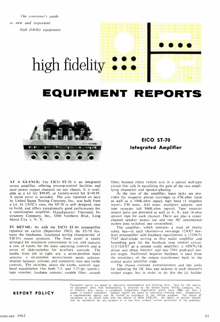 Eico ST-70, High Fidelity, Février 1963 1.jpg