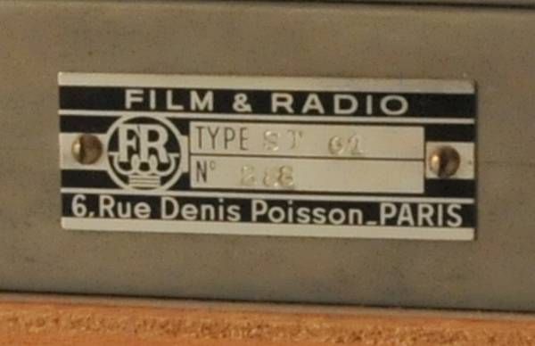 Plaque signalétique