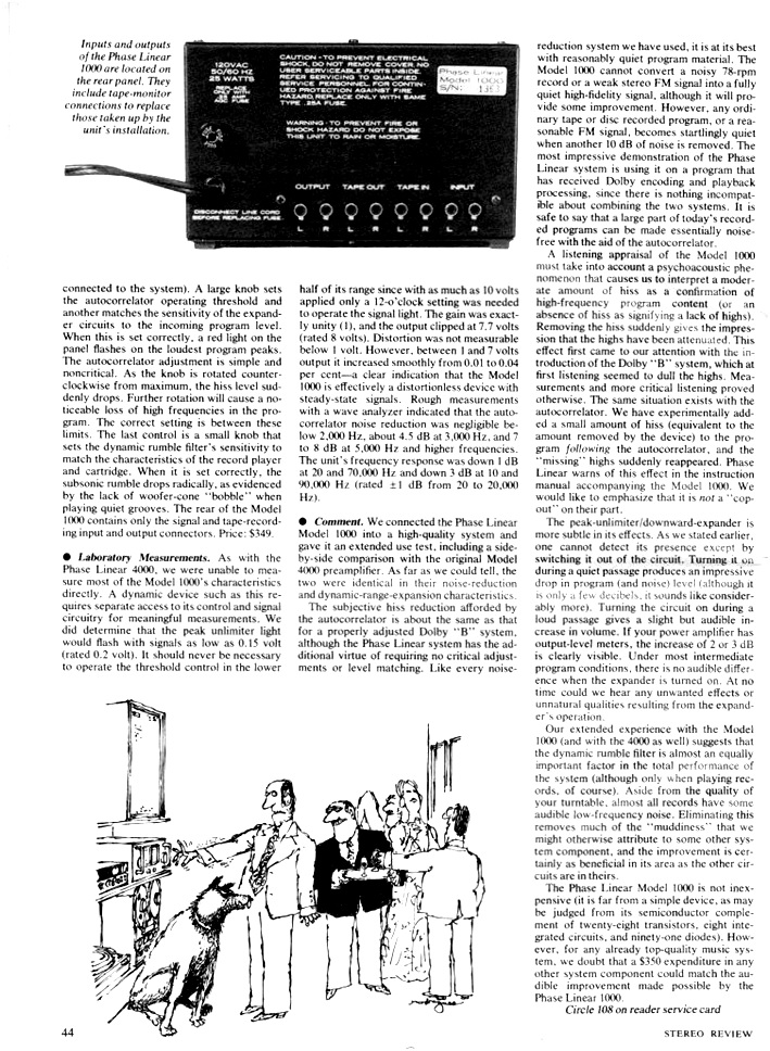 PHASE LINEAR 1000 Hifi stereo review 2.jpg